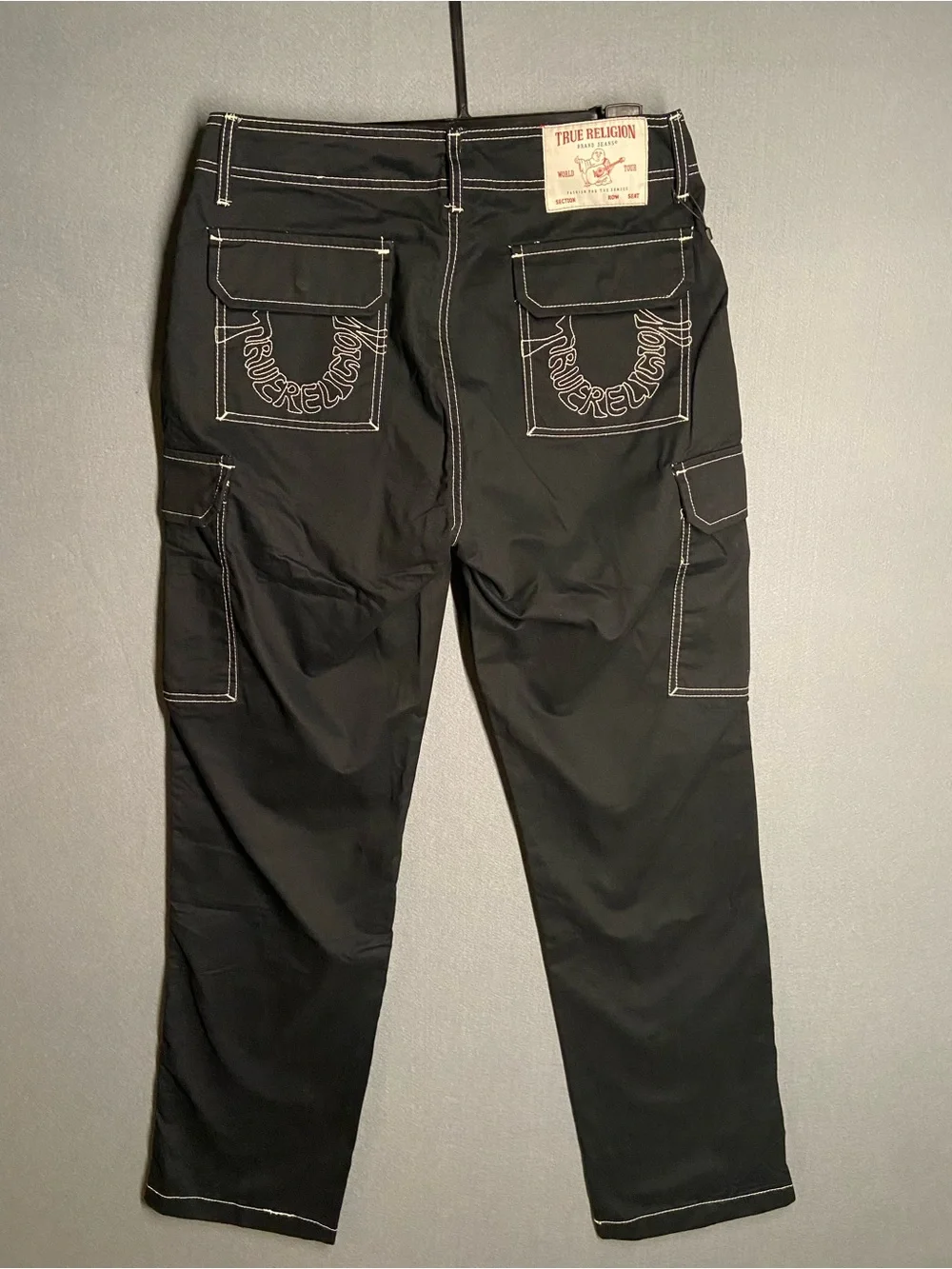 True Religion Black Cargo Pants